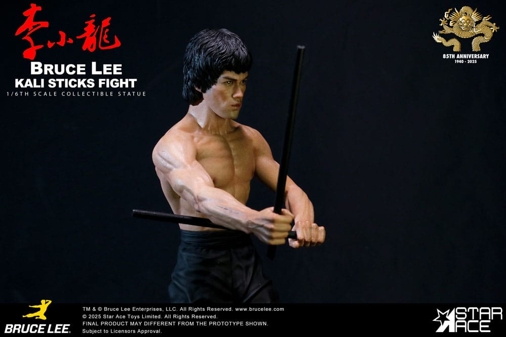 Enter the Dragon Movie Statue 1/6 Bruce Lee Kali Sticks Fight Deluxe Basement Version 30 cm