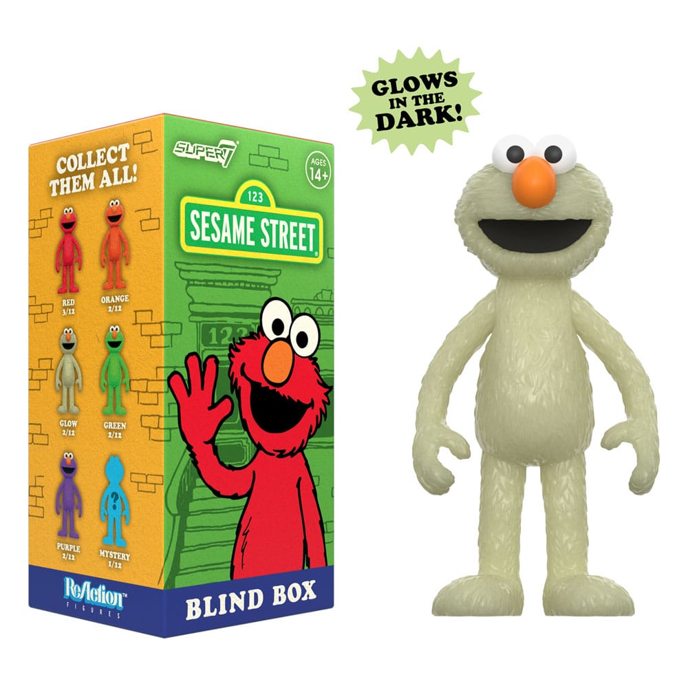 Sesame Street ReAction Action Figures 10 cmWave 04 Elmo Blind Box Display (12)
