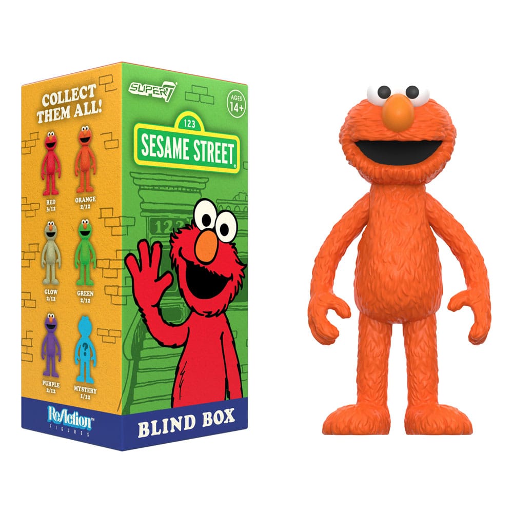 Sesame Street ReAction Action Figures 10 cmWave 04 Elmo Blind Box Display (12)