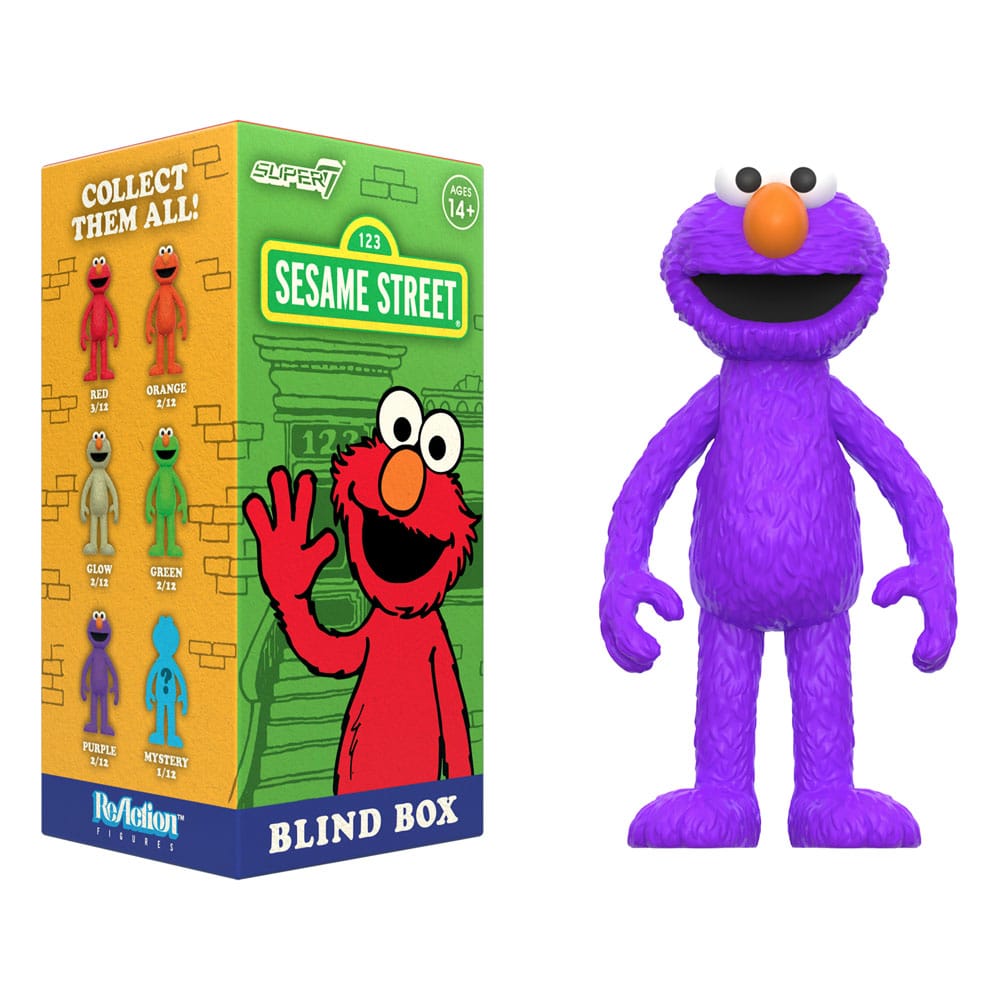 Sesame Street ReAction Action Figures 10 cmWave 04 Elmo Blind Box Display (12)