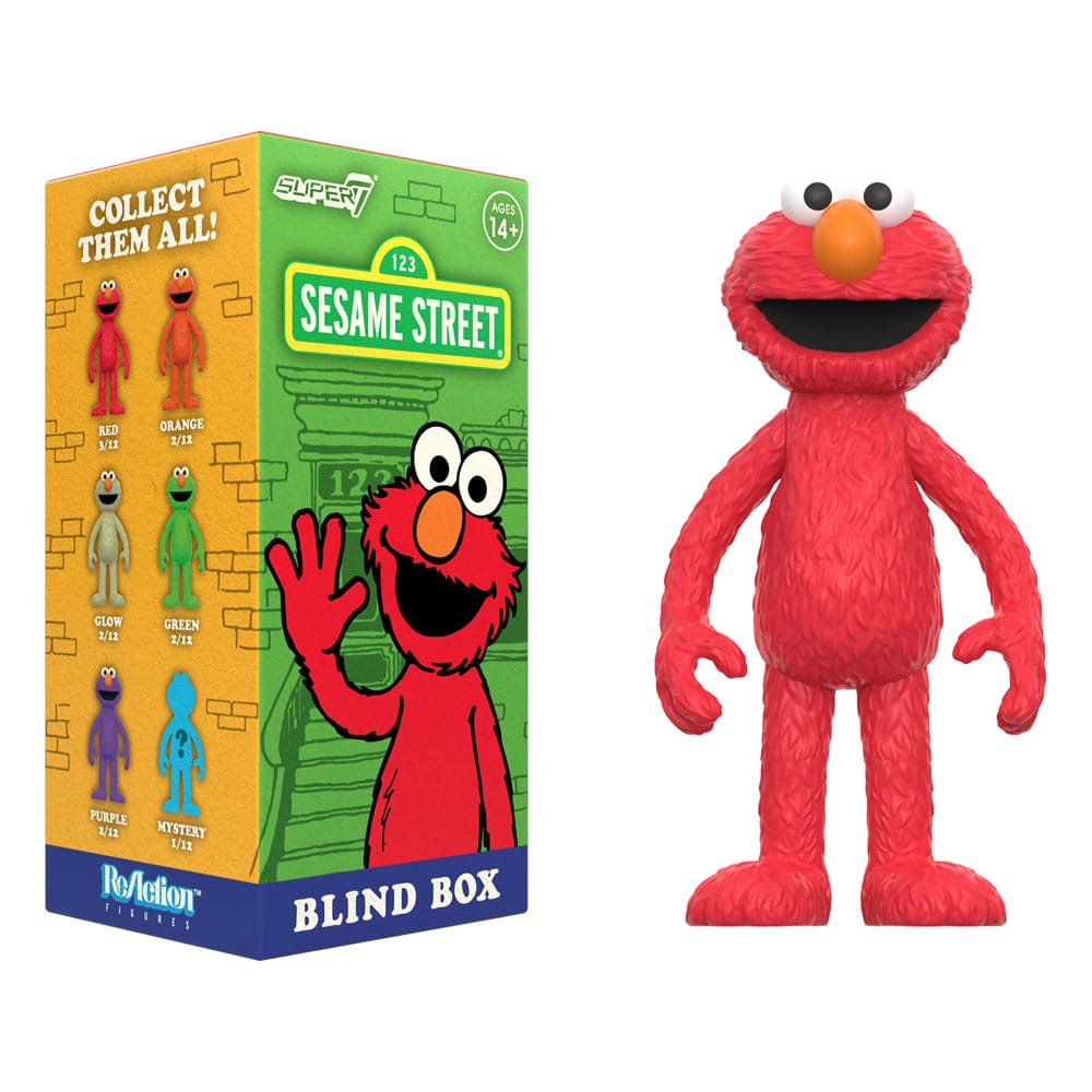 Sesame Street ReAction Action Figures 10 cmWave 04 Elmo Blind Box Display (12)