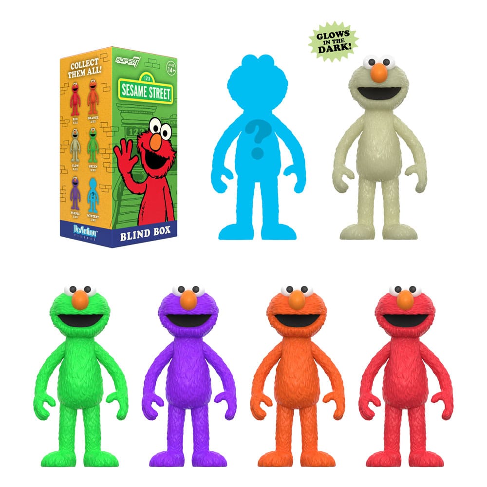 Sesame Street ReAction Action Figures 10 cmWave 04 Elmo Blind Box Display (12)