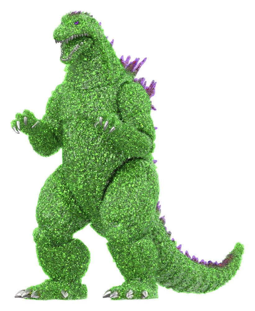 Godzilla Toho Super Kaiju Action Figure Godzilla 2001 (Color Shock, Clear Green Glitter with Metallic)