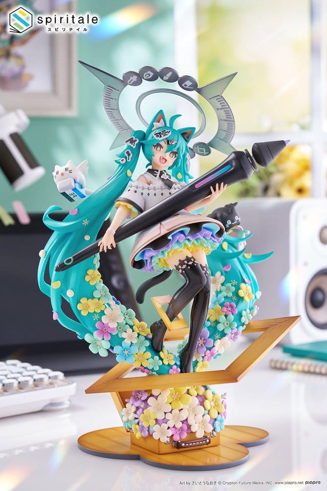 Hatsune Miku x Naoki Saito PVC Statue 1/7 My Figure Making! The Painter Ver. 34 cm