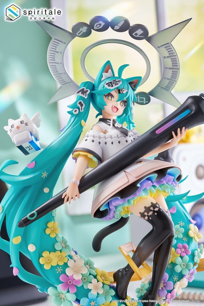 Hatsune Miku x Naoki Saito PVC Statue 1/7 My Figure Making! The Painter Ver. 34 cm