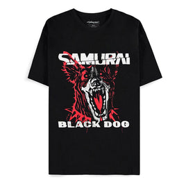 Cyberpunk 2077 T-Shirt Black Dog Samurai Album Art Size S