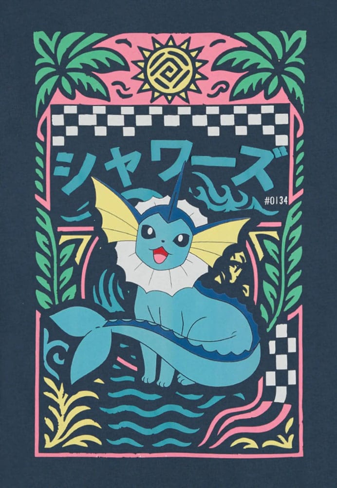 Pokémon T-Shirt Navy Vaporeon Size M