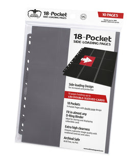 Ultimate Guard 18-Pocket Pages Side-Loading (10) - Grey