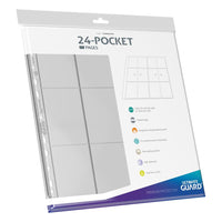 Ultimate Guard 24-Pocket QuadRow Pages Side-Loading (10) - Transparent