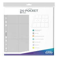 Ultimate Guard 24-Pocket QuadRow Pages Side-Loading (10) - Transparent