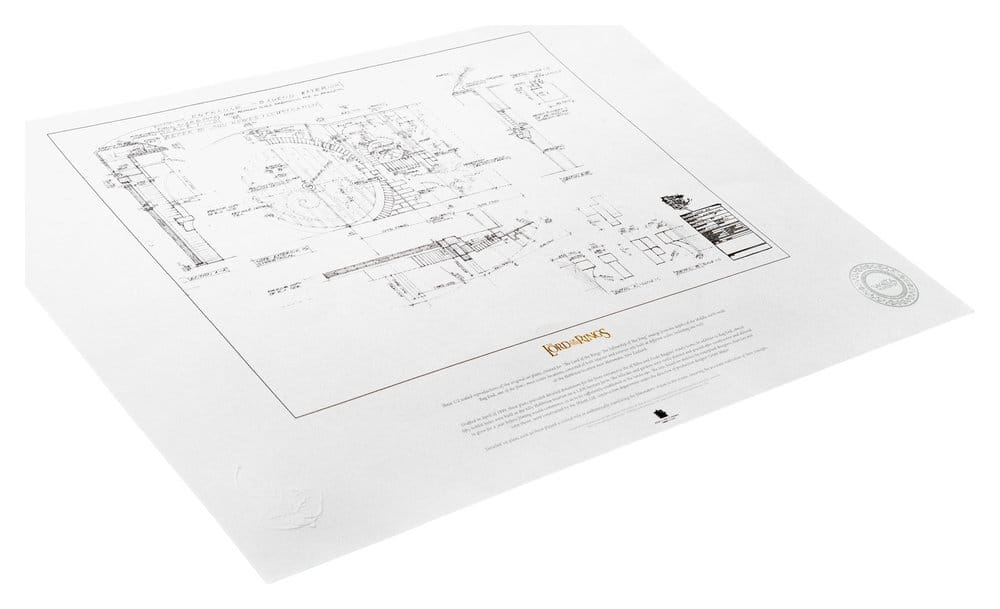 Lord of the Rings Blueprint Art Print Bag End 59 x 42 cm
