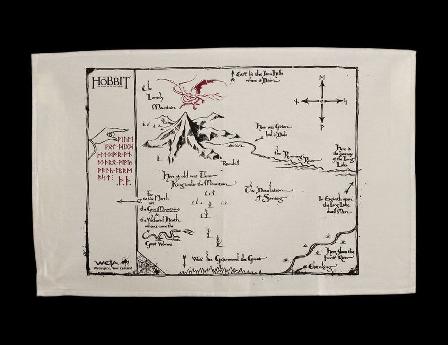 The Hobbit Tea Towel Thorins Map 72 cm