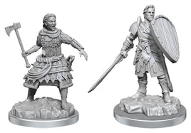 D&D Nolzur's Marvelous Miniatures Unpainted Miniatures 2-Pack Human Fighters