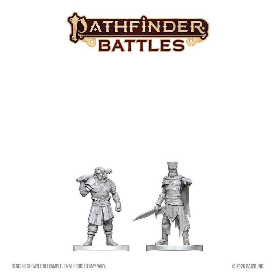 Pathfinder Battles Deep Cuts Unpainted Miniature Ruffian & Gang Leader 14 cm