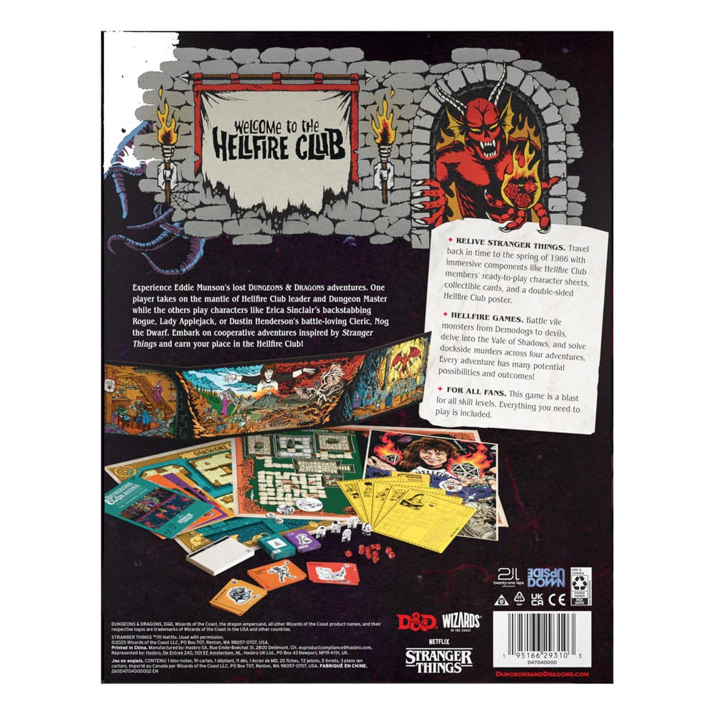 Dungeons & Dragons Board Game Stranger Things: Welcome to the Hellfire Club english