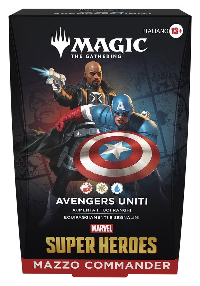 Magic the Gathering Marvel Super Heroes Commander Decks Case (4) italian
