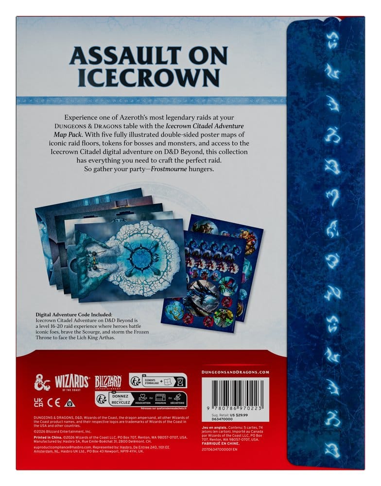 Dungeons & Dragons RPG World of Warcraft: Icecrown Citadel Adventure Map Pack *English Version*