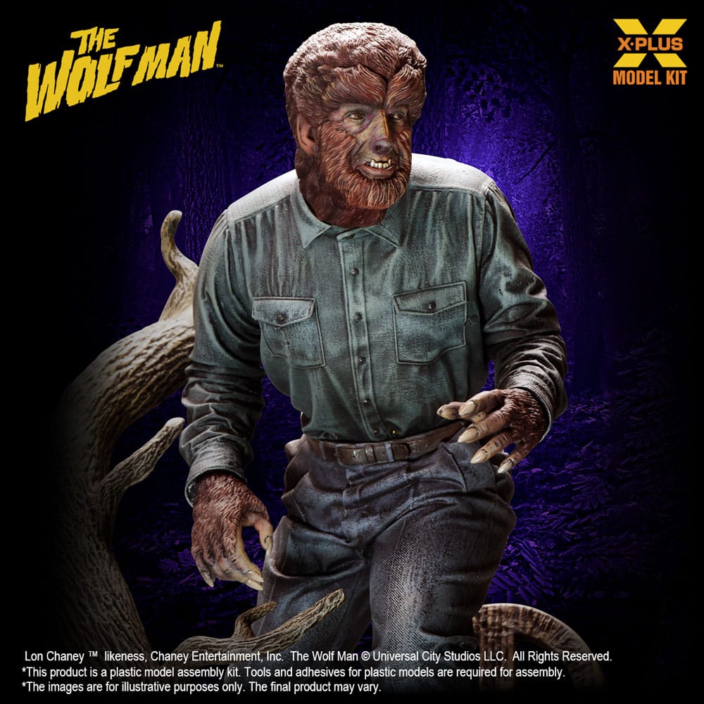 Wolf Man Plastic Model Kit 1/8 Lon Chaney Jr. as Wolf Man 22 cm