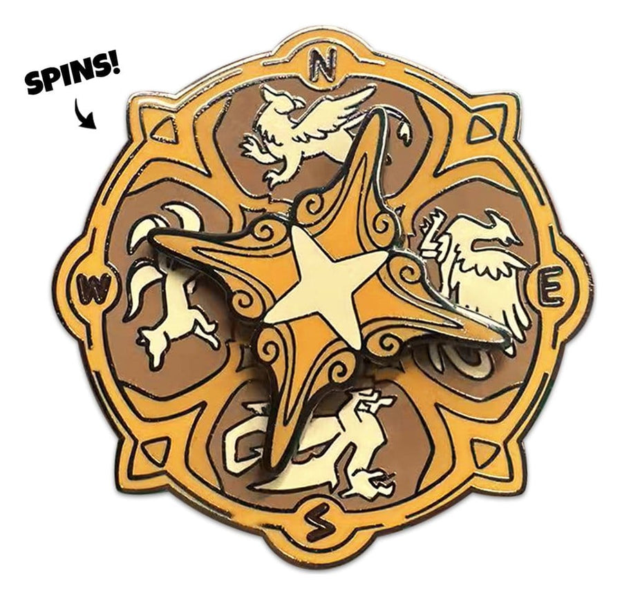 Quincy's Tavern Pin Badge Compass 5 cm